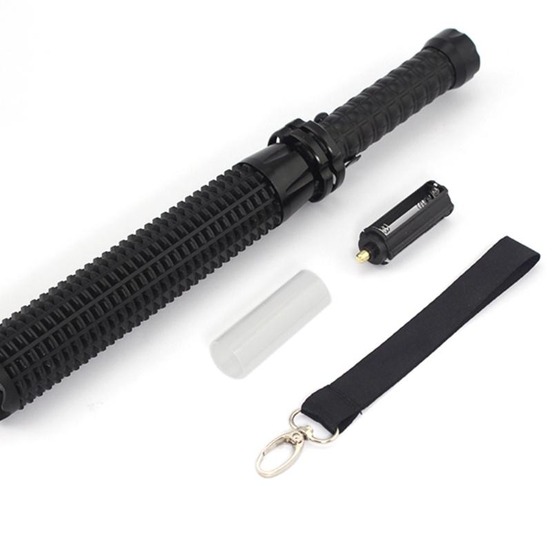Telescopic Zoom Flashlight Self Defense Super Bright Flashlight With Knurled Handle