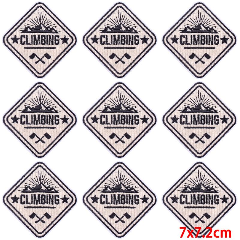10Pcs/Lot Landscape Outdoor Patch Iron On Embroidery Patches For Clothing Thermoadhesive Patches On Clothes Wilderness Patch