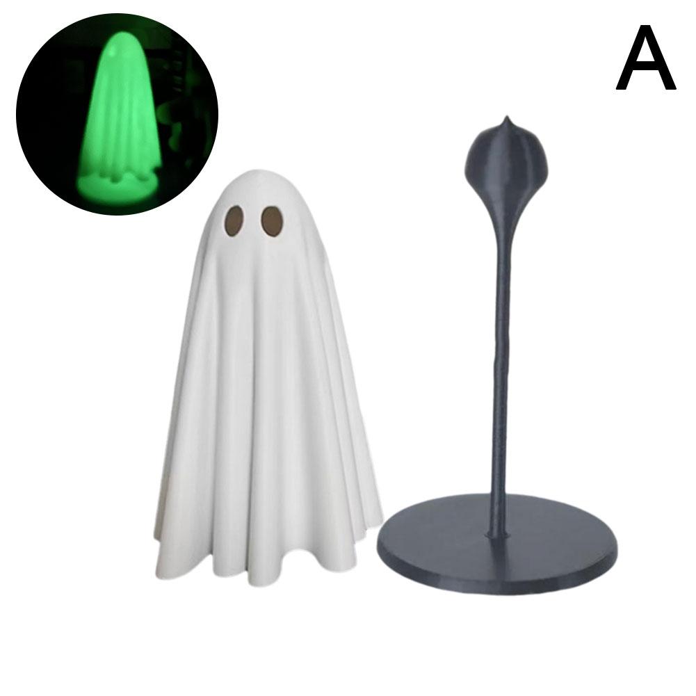 Украшение в виде призрачного человечка на Хэллоуин, 3D-печатное украшение, светящееся в темноте, подарки на вечеринку в честь Хэллоуина, домашний рабочий стол, атмосфера, аксессуары