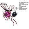 Outdoor Bee Design Light Solar Hanging Metal Figurine Garden Decoration Waterproof Courtyard Lighting Powered for Patio Yard Balcony Fence Porch