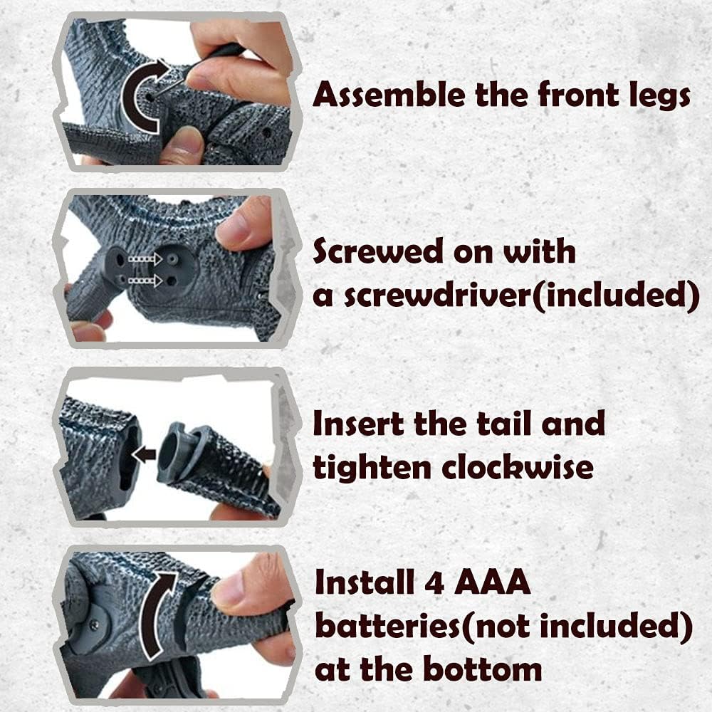 Remote Control Dinosaur Toys for Kids Electronic Realistic Velociraptor RC Dinosaur With Lights and Roaring Sounds Gift