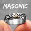 Ring Ancient Egypt Eye God Egyptian Triangle Amulet Talisman Stainless Steel Protect Power Jewelry Gift Hip Hop Rock Goth Gothic