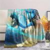 Lucario  Print Flannel Blanket, High quality Comfortable for All Seasons, Home Decor, Warmth and Comfort