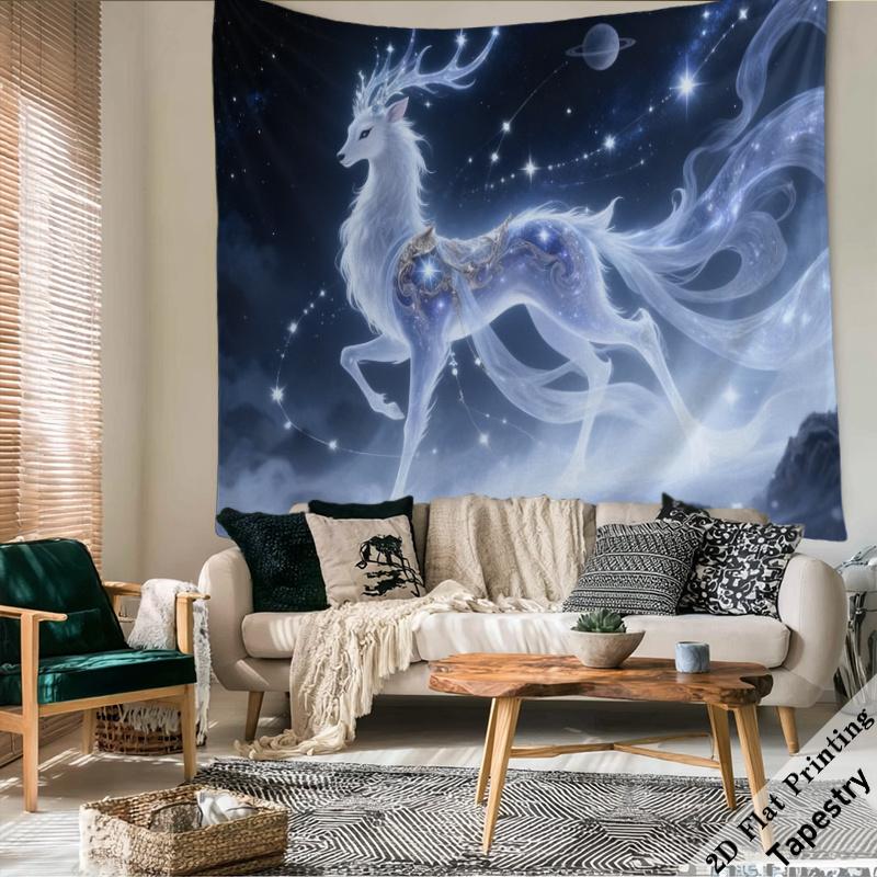 Large Cosmic Unicorn Tapestry Wall Hanging Galaxy Fantasy Mythical Pegasus Art Print Home Decor Tapestry 180x280cm