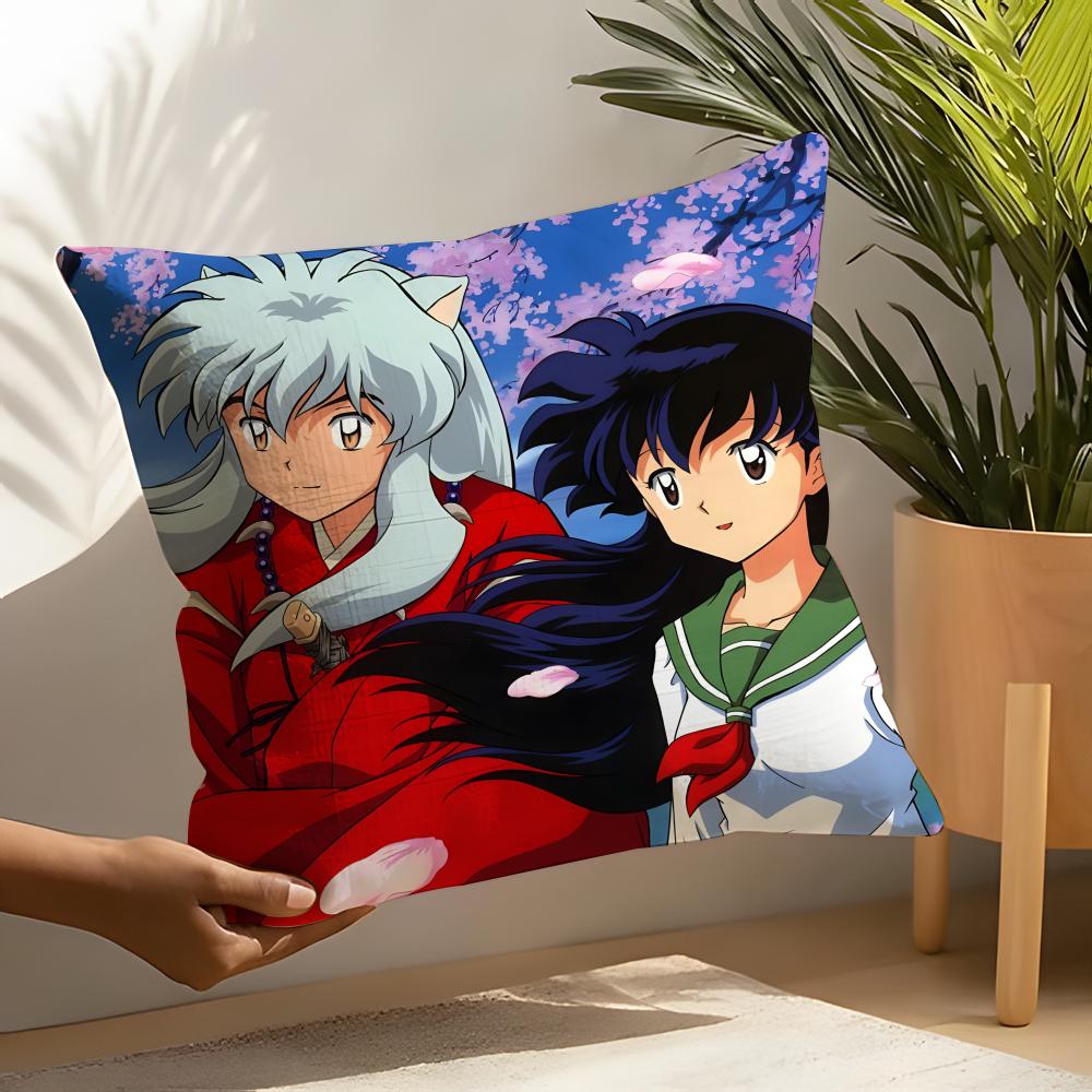 Anime Movie IInuyasha InuYasha Pillow Case Linen Cushion Covers For Decorative Sofa Home Pillows Case Car Chair Pillows Cases