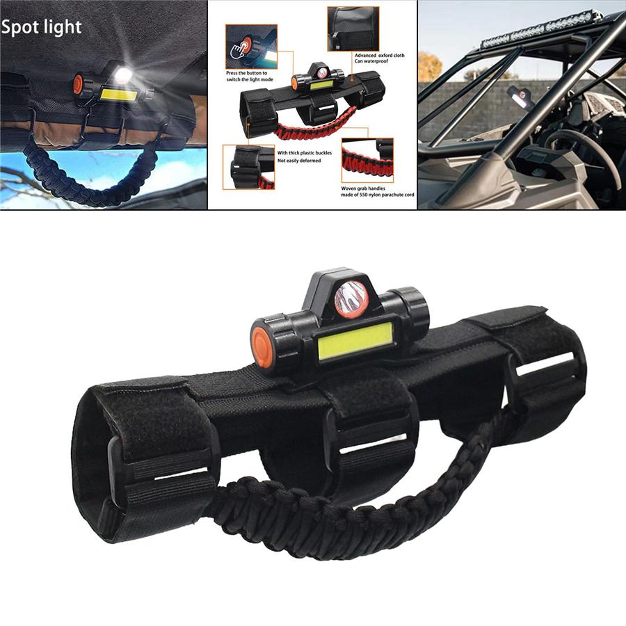 1x Ручки на дугу безопасности с плафоном для Jeep Wrangler YJ TJ JK JL 1945-2021