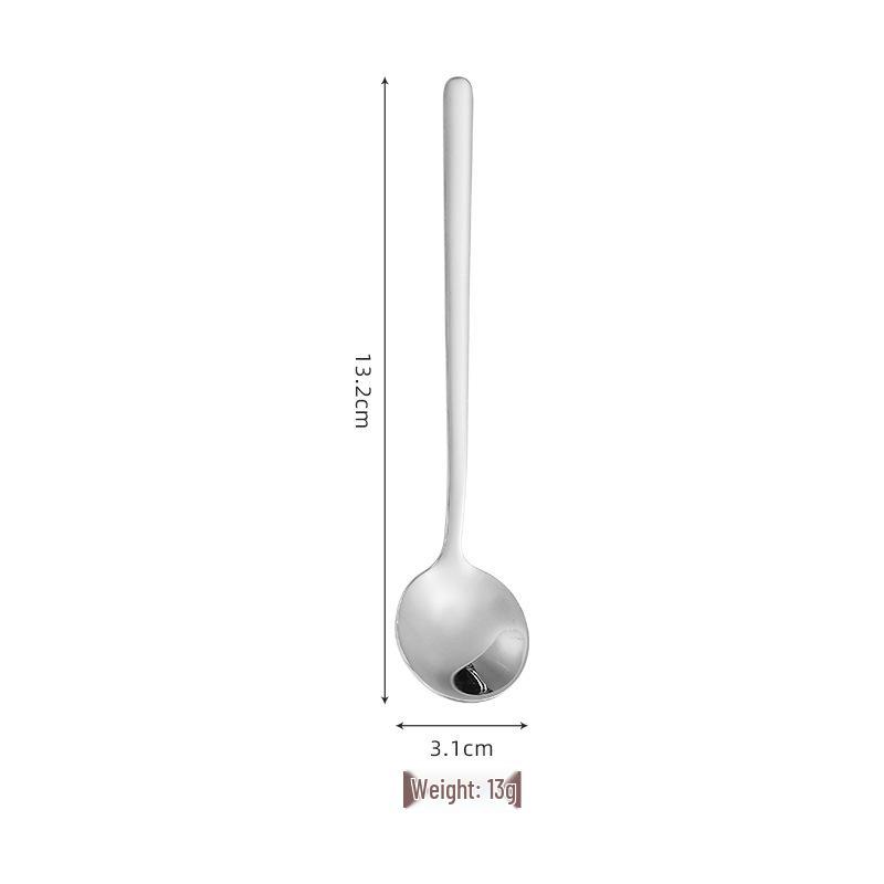 304 Stainless Steel Long Handle Spoon for Seasoning, Coffee, Milk Tea, Dessert, and Honey