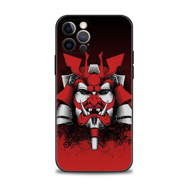 Чехол для телефона с японской самурайской маской Они для Apple Iphone 14 13 12 11 Pro Max 13 12 Mini Xs Max Xr X 7 8 6 6s Plus