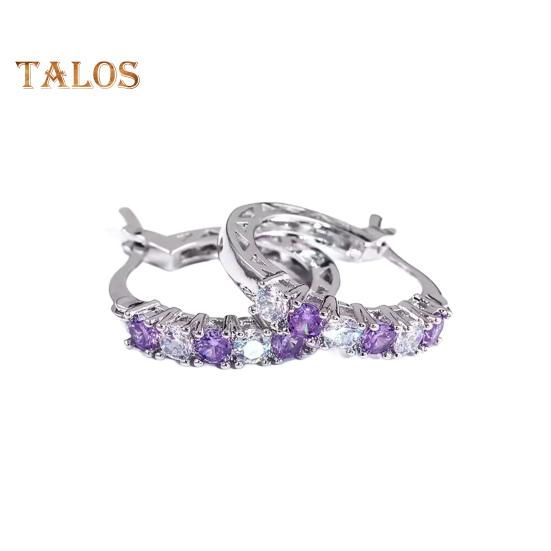 Серебряные серьги-кольца для женщин Серьги-кольца с кубическим цирконием на День матери Подарки на годовщину, день рождения