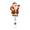 Christmas Badge Reel Retractable Nurse Doctor Santa Claus Trees Snowman Badge Reels ID Tag Clips for Name Pass Card Holder