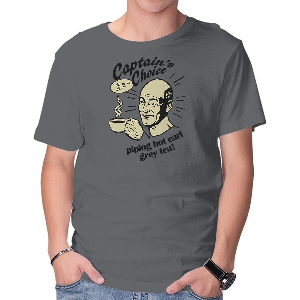 Unisex Crew Neck T-Shirt Captain's Choice Graphic Short Sleeve Casual Tee