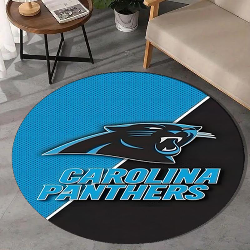 Panthers Helmet Round Rug for Livingroom,Bedroom, Palyroom, Chair Rug, Area rug, Circle Carpet, Large Size Fan Christmas gift