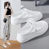 Fashion Comemore Women's Half Slippers 2025 New Super Internet Closed Toe Lazy Shoe Outdoor Platform White Female Shoes Sneakers Women