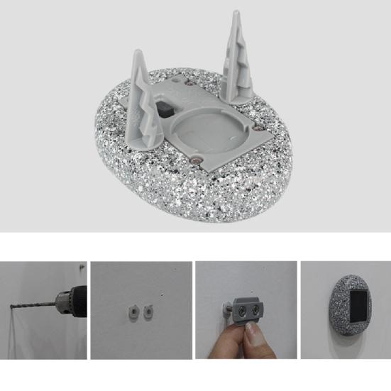 Водонепроницаемый наземный камень в форме смолы, солнечный светодиодный светильник, уличный садовый декор