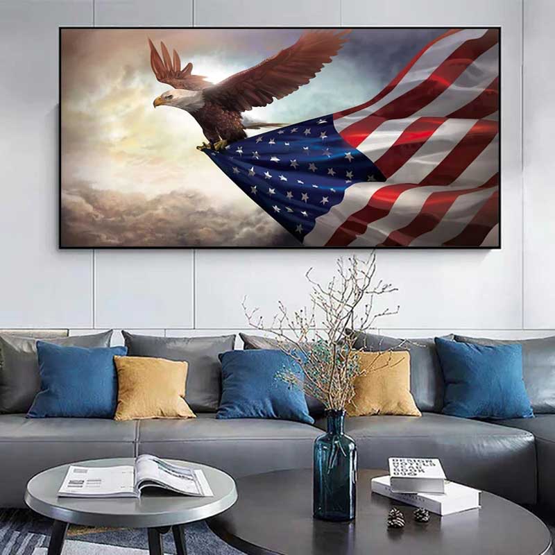 Животные Крылья Орла Холст Картина Пейзаж Море Небо Морской Пейзаж Плакаты и принты Настенная Картина Гостиная Домашний Декор Без Рамки