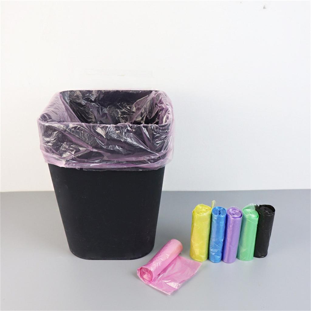 Disposable Small Trash Bags, Portable PE Rubbish Bags, Wastebasket Bags Small Garbage Bags For Office, Kitchen Bedroom Waste 5 Rolls/100 Counts