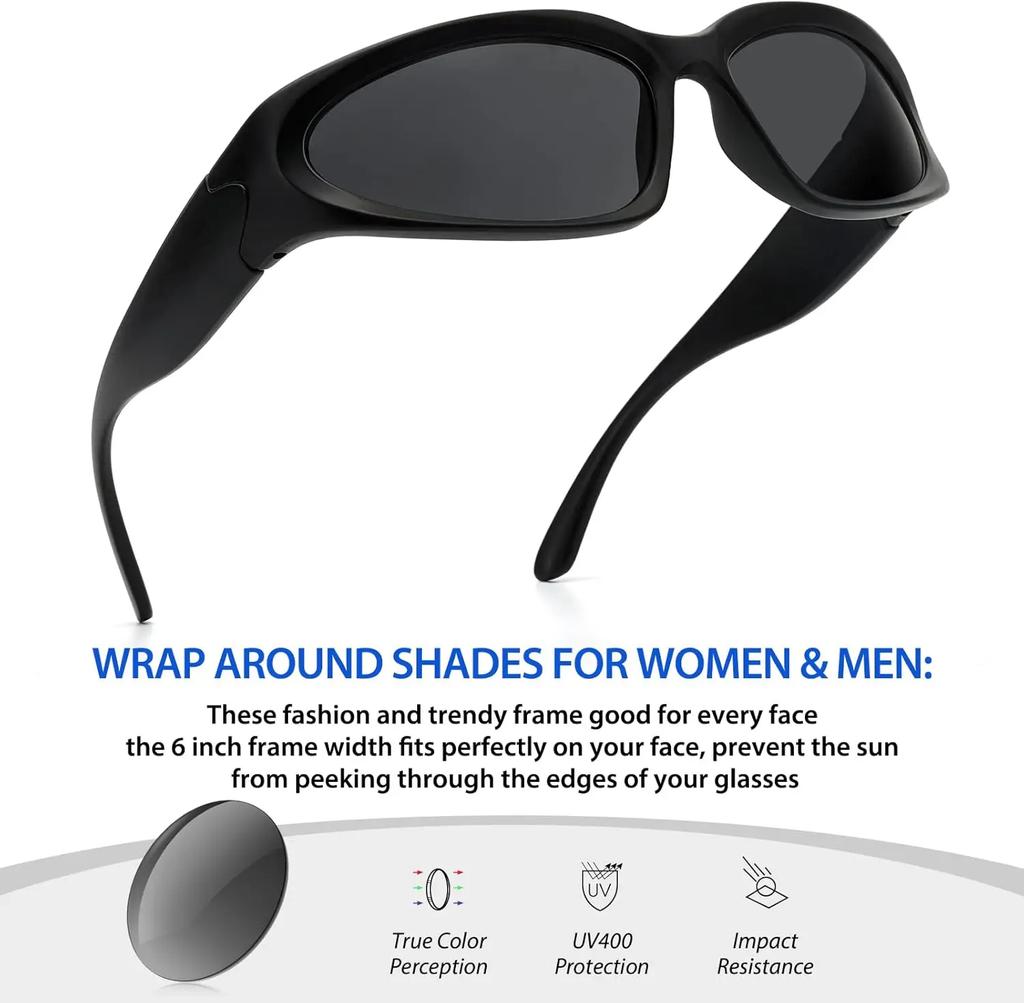 Cyberpunk Futuristic Sunglasses For Women Men Street Trendy Shades Glasses Personality Super Cool Photography Sun Protection