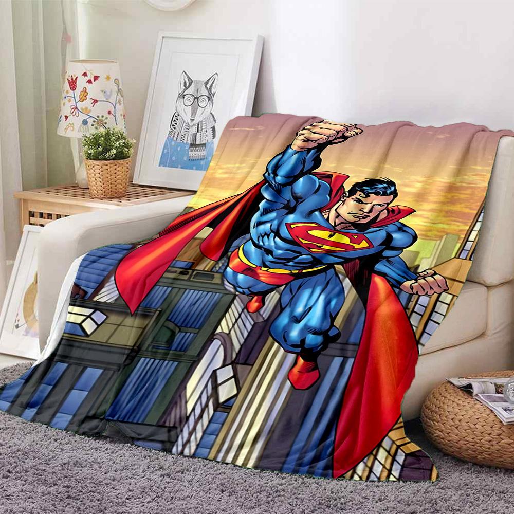 1 шт. Фланелевое одеяло Супермен Мягкое, Теплое и Уютное для Дивана, Кровати, Офиса и Путешествий Универсальный Подарок на Любой Сезон, Рождественский подарок