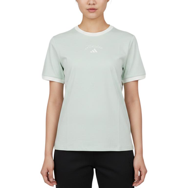adidas Модная Повседневная Удобная Футболка с Коротким Рукавом Fav Ss Женская Футболка KZ1582