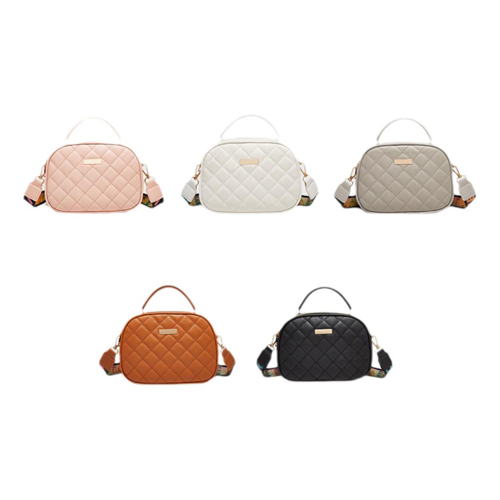 2023 Korean Style Ladies Bags Wholesale White Black Brown Pink Gray Pu Cross-border Fashion Shoulder Bag Embroidered Bag