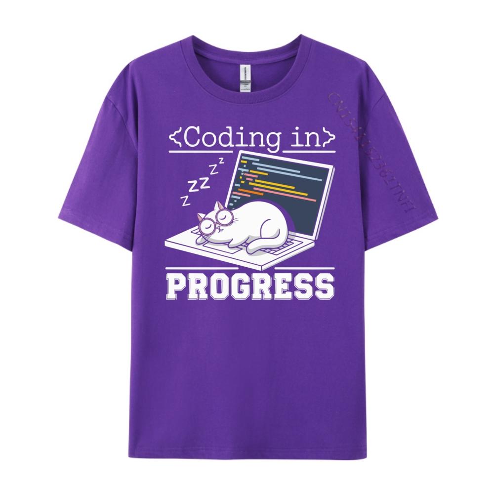 Programmer Cat Kitty Meow Animal Pet Computer Programming Vintage T Shirt Unisex Luxury Designer Japan Style