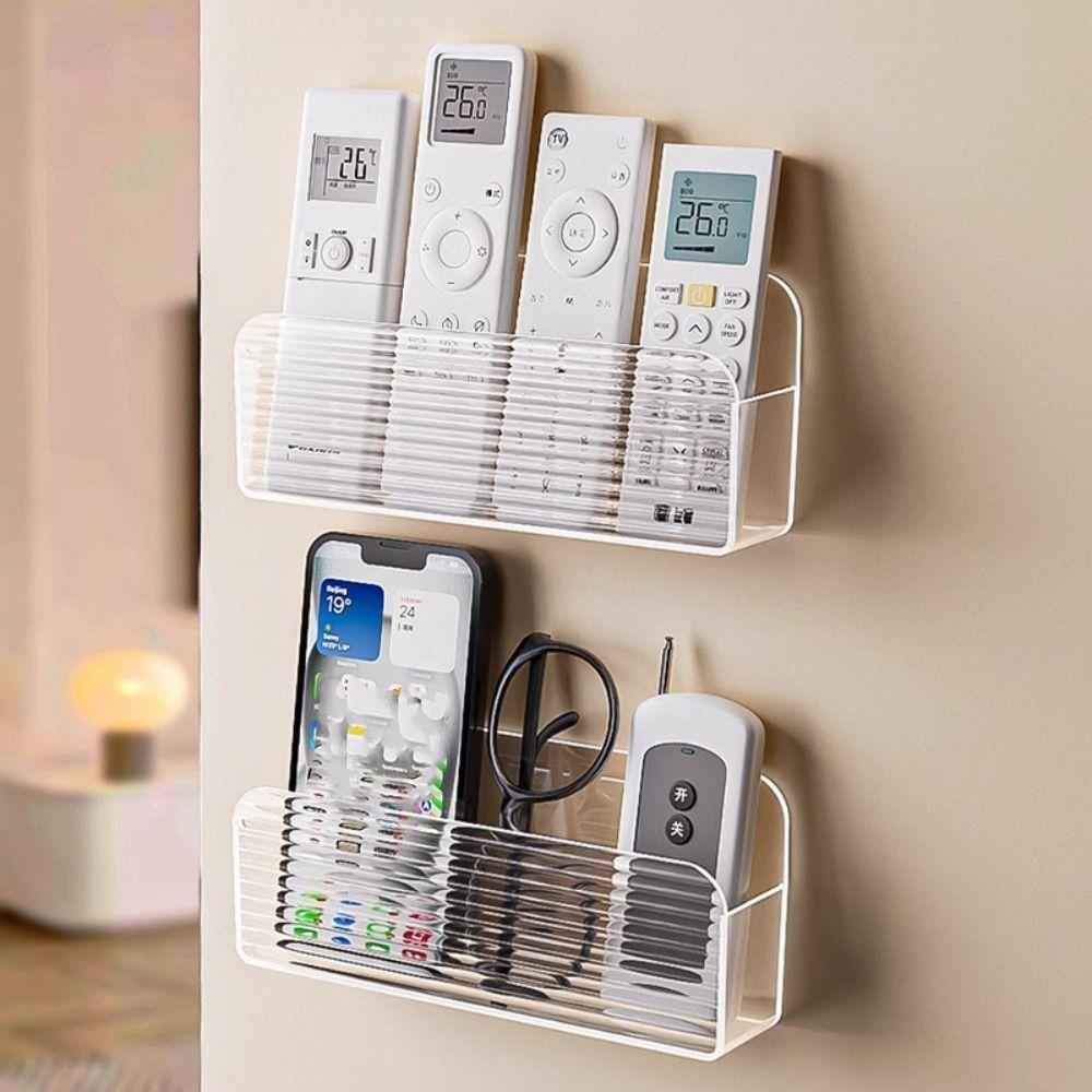 Wall-mounted Home Mobile Storage Shelf Punch-free Desktop Storage Container