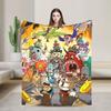Cupheads Knitted Blanket Fleece Video Game Warm Throw Blanket for Outdoor Travel Bed Rug