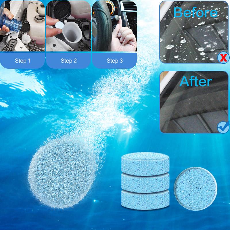 5/10/20/40/60Pcs Solid Cleaner Car Windscreen Wiper Effervescent Tablets Glass Toilet Cleaning Car Accessories