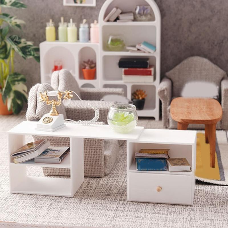 Игровой кукольный домик Мебель Миниатюрный шкаф для хранения Модель Фигурка Для макета масштаба 1/12 Реквизит для сцены