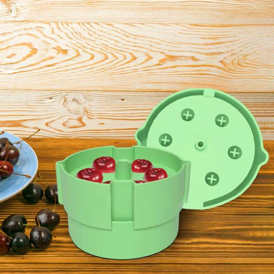 Инструмент для удаления косточек из вишни и оливок, многофункциональный инструмент для удаления косточек из нержавеющей стали с 6 отверстиями, легко очищаемый портативный инструмент для удаления косточек из фруктов