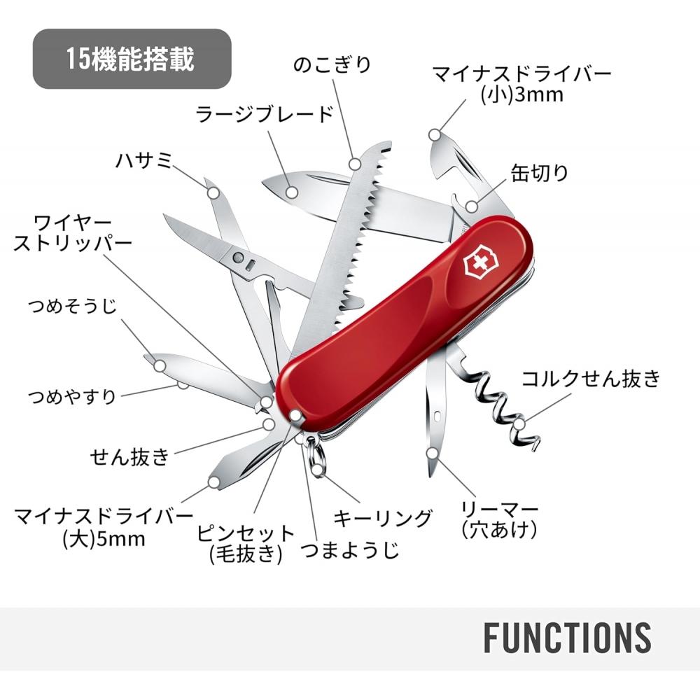 Victorinox Evolution Swiss Army Knife Multi Function Knife With Corkscrew Ergono