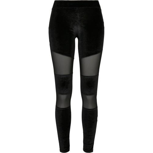 Urban Classics Womens/Ladies Tech Velvet Mesh Leggings