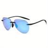Rimless Polarized Fashion Sunglasses Men Ultralight Pilot Glasses for Women Mirror Frameless Driving Glasses UV400