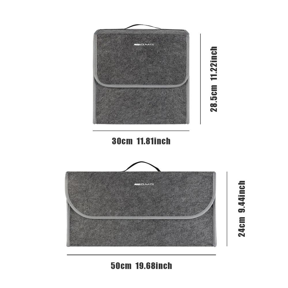 TUON5 Car Trunk Large Anti Slip Compartment Storage Box Folding Organizer Tool Stickers For Mercedes Benz GLE GLC A B C E Class W176