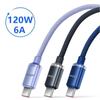 High Speed 6A Quick Charge Cable Transmmsion Data Cables New 120W Fast Charging Cable