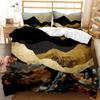 Комплект постельного белья из мрамора с черно-белой золотой абстрактной мраморной текстурой, напечатанный черно-белый двуспальный комплект постельного белья из полиэстера размера «king-size»