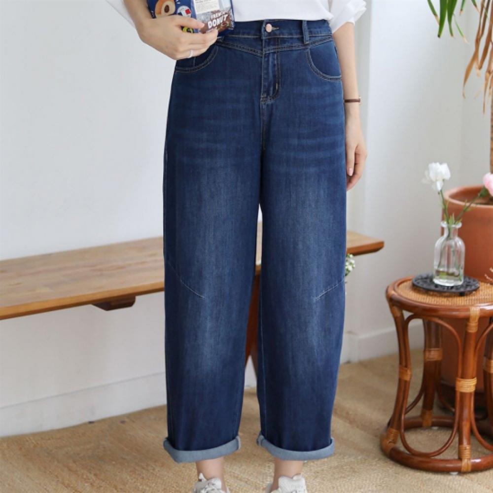 New Arrivals Open Run Women Big Size Autumn Jeans Back Banding Cut Cat Washing