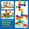 Learning Resources Toy Rotating Blocks, Colorful Gear Blocks, Super Set Gears, 150 Pieces, LER9164, Authentic