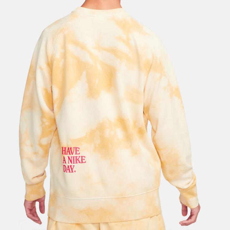 Nike Спортивный свитшот с вышивкой ромашки и окрашиванием тай-дай 'Gold Sand' DM5011-777
