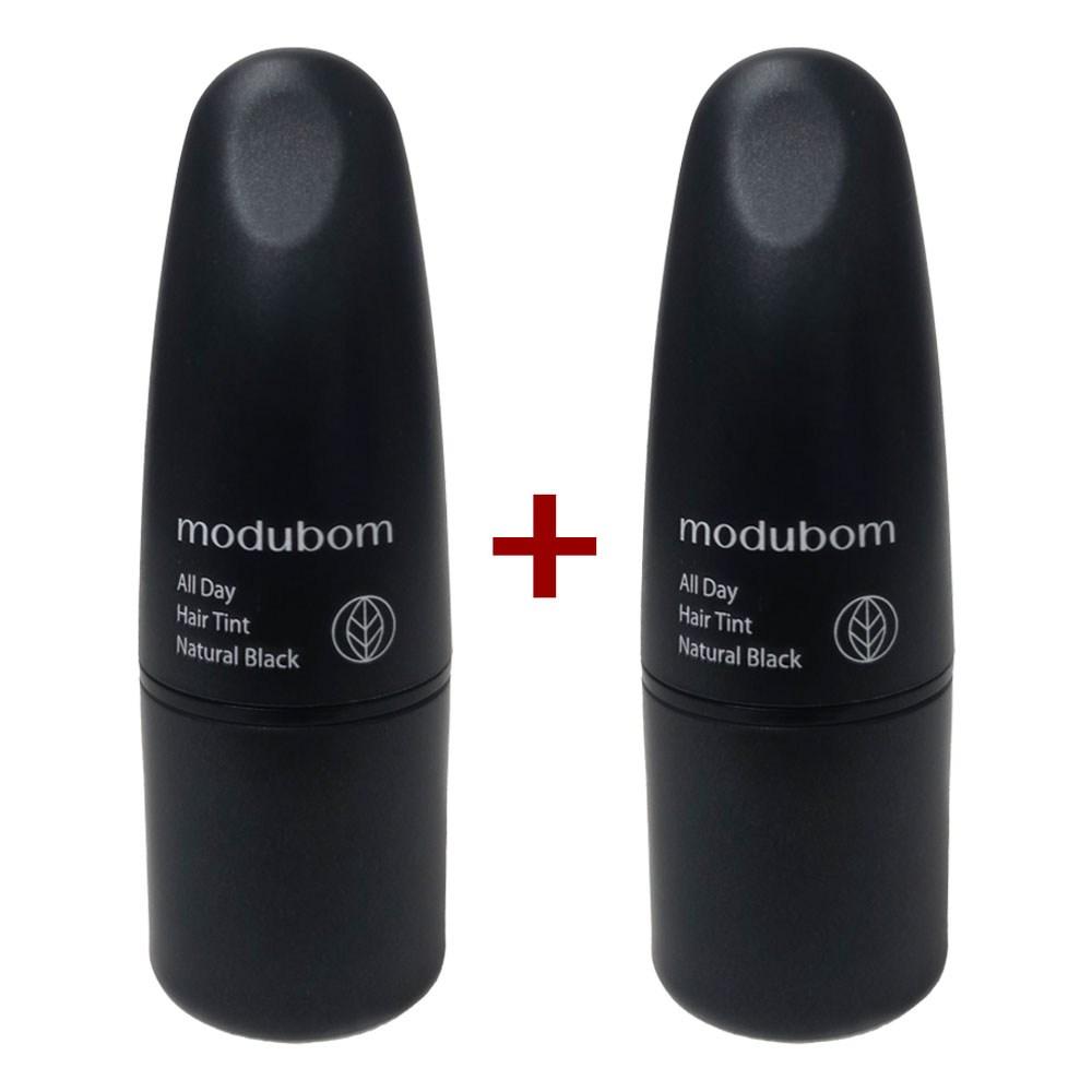 Modubom Оттеночный стик для волос на весь день, маскировка седых волос, тушь для волос, маскировка седых волос, 2 шт., натуральный черный