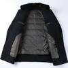 High-end Cashmere Coat for Men, Medium-length Double-sided Woolen Mink Stand-up Collar, Down Bile Business Middle-aged Dad Winter Coat