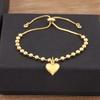 Nidin New Retro Love Shape Copper Beads 4mm/6mm/8mm Charm Bracelets For Female Birthday Party Jewelry Accessories Fine Gifts
