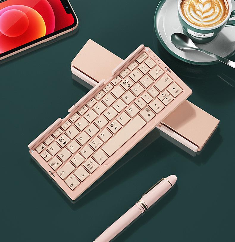Складная клавиатура Bluetooth BOW: Компактность, беспроводная связь и универсальная совместимость с планшетами, ноутбуками и смартфонами.