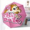 Chip, Dale Automatic Opening and Closing Umbrella - 8 Ribs Portable Folding Umbrella with Plastic Handle, Suitable for Leisure and Halloween