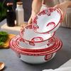 Утолщенная эмалированная миска Ruyi, суповая миска, умывальник, большая емкость, индукционная плита, открытый огонь, универсальные обеденные тарелки