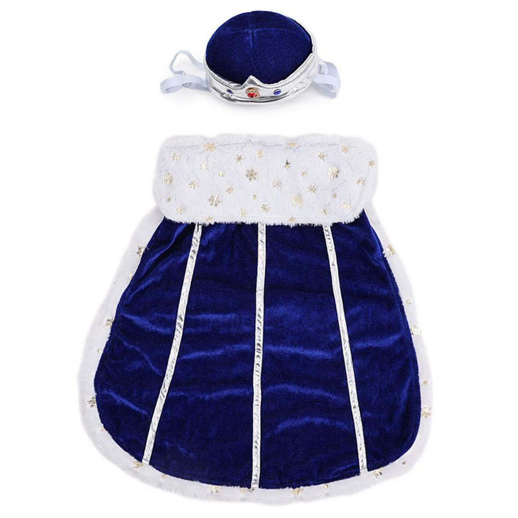 Элегантный королевский костюм для собаки с короной, дышащий наряд для питомца для косплея для ношения на Хэллоуинской вечеринке в помещении и на открытом воздухе