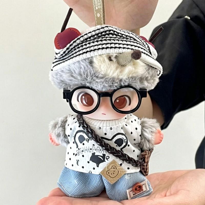 15cm Dimoo Secret Theater Club Outfit Set Hat Bear Top Pants Bag Glasses Collectible Figure