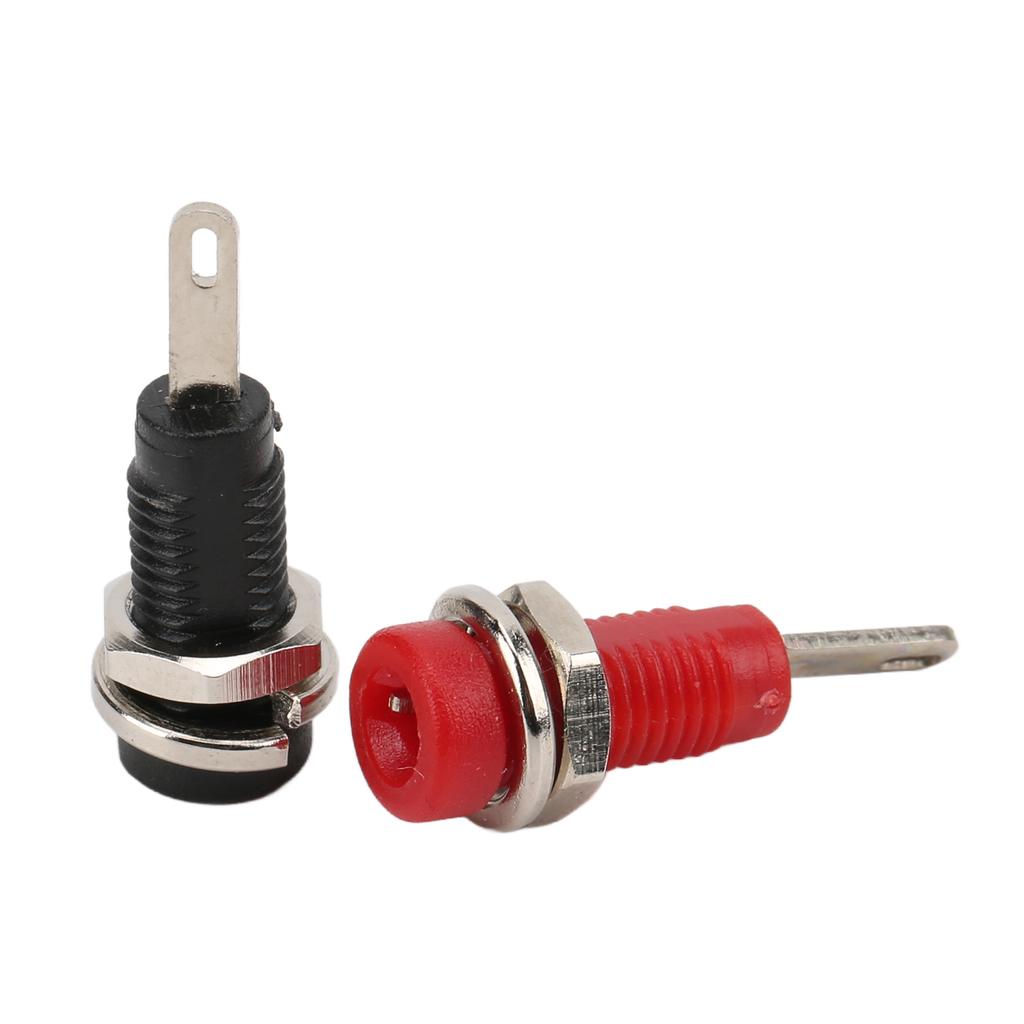 J.40003 2mm Banana Jack Socket Adapter Panel Mount Binding Post with Inner Spring Sheet Black and