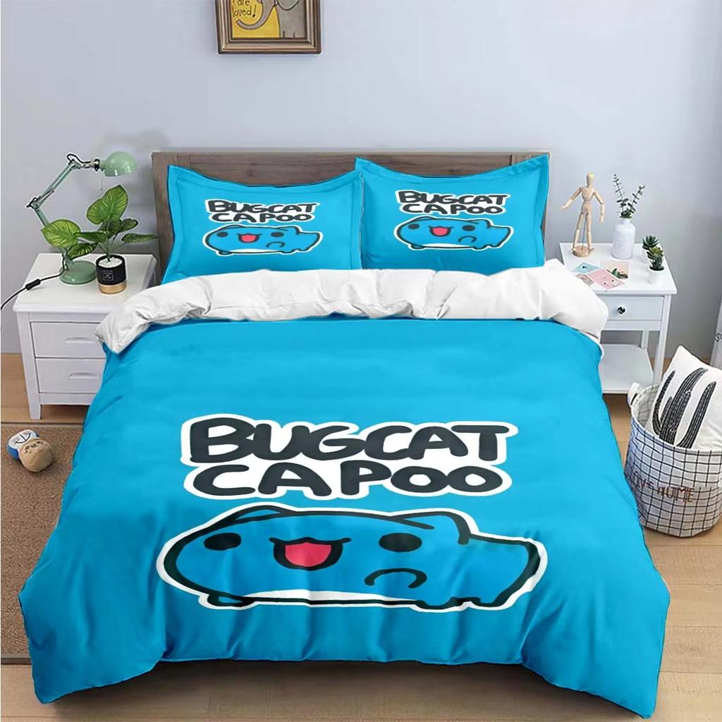 Kawaii Cartoon BBugcat Capoo Pattern Bedding Collections Bed Supplies Collection Duvet Cover Comforter Collection Bedding Collection Luxury Birthda
