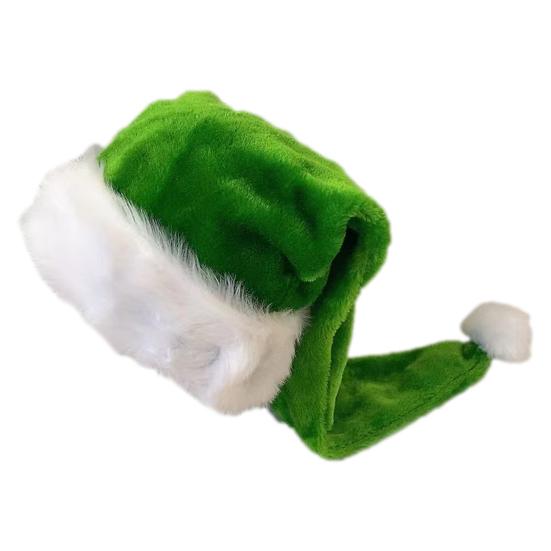 Santa Hat for Adults Unisex Velvet Comfort Extra Thicken Xmas Hat Christmas New Year Festive Party Decorative Holiday Hat
